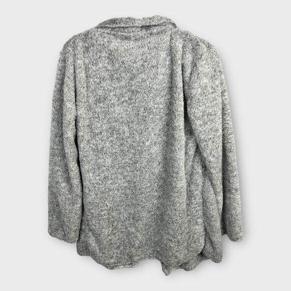 Hugs from Soft Surroundings size Medium Hug Me Cardigan Sherpa Gray - Picture 2 of 10